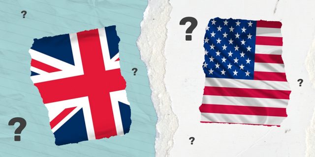 Англійська США і Британії Прапори (фото)
