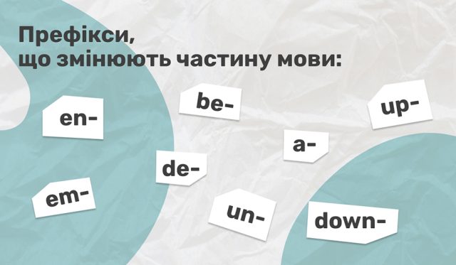 Префікси, що змінюють частину мову (картинка)