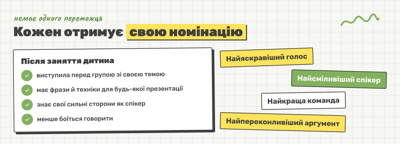 Що дитина отримує після заняття з публічних виступів у Green Country Що дитина отримує після заняття з публічних виступів у Green Country