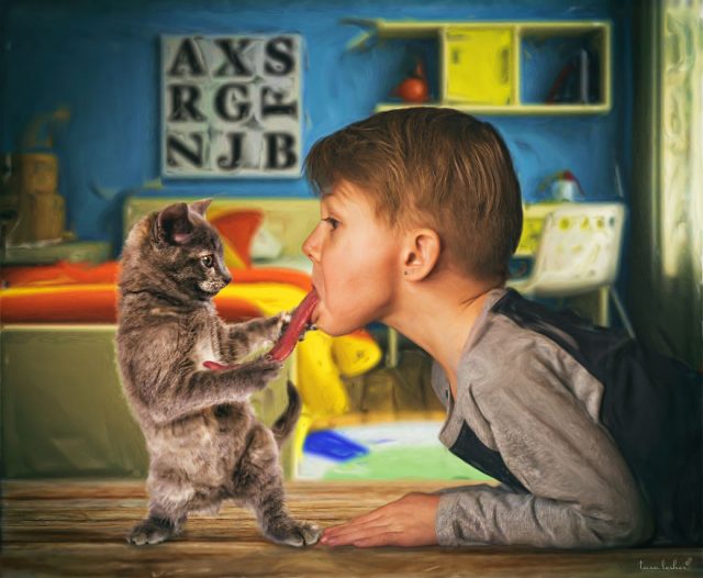 Cat Got Your Tongue (кіт забрав твій язик) – мовчиш, “язик проковтнув”