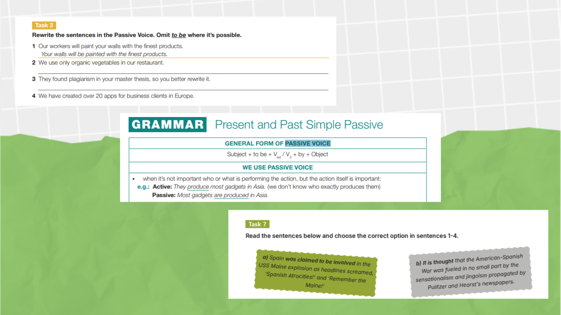 Як вивчається тема пасиву у школі англійської Green Country (зображення)