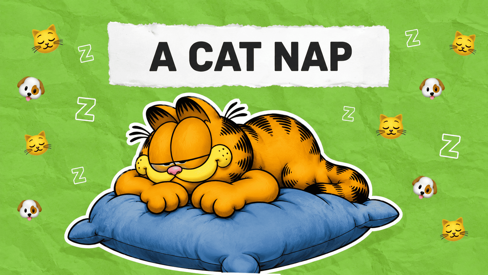 Английская идиома A cat nap (изображение)